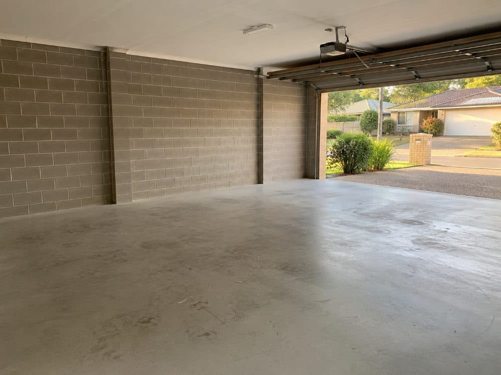 Empty garage after clear-out, Robina