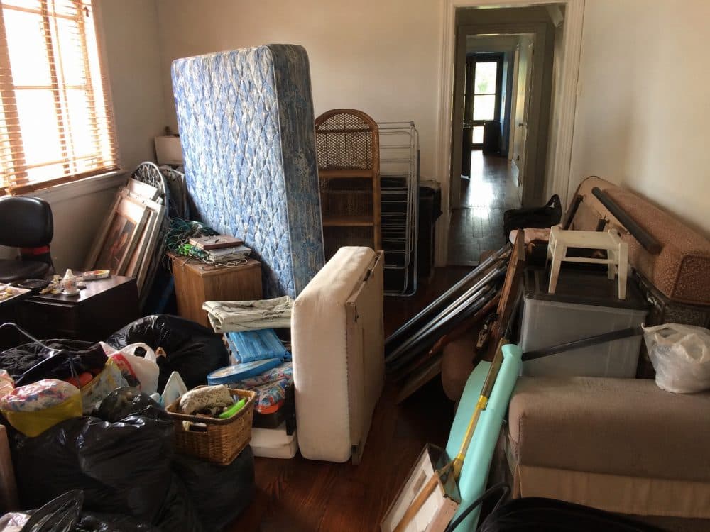 Room full of furniture before full house clear, Coomera